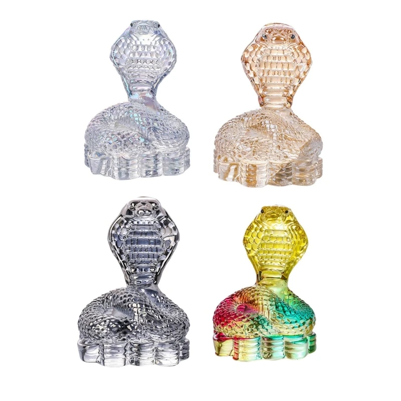 Chinese Zodiacs Animal Snake Figurine Crystal Snake Statue Ornament for New Year