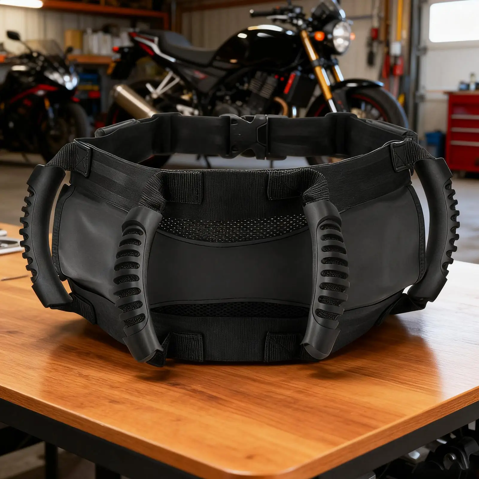 

Motorcycle Passenger Handles Oxford Cloth Safety Strap Motorcycle Passenger Belt Grip Grab For Riders Kids Adults ATV Snowmobile