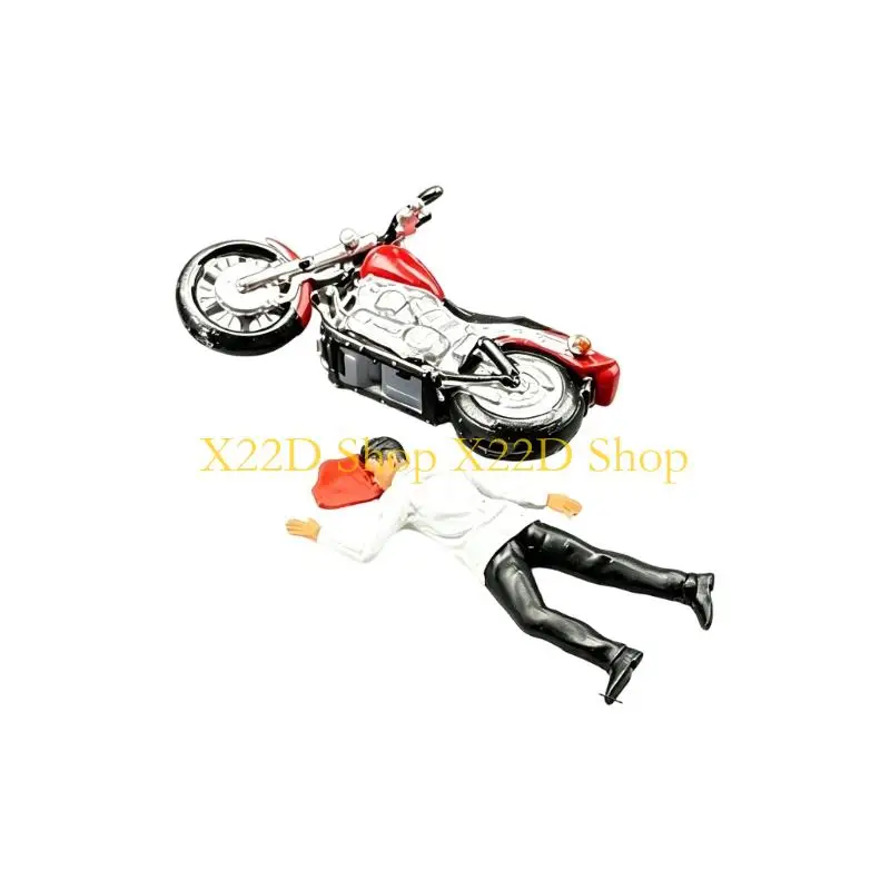 X22D Accident Emergency Scene Figure Model Miniature Figurine for Desk Cabinet Shelf