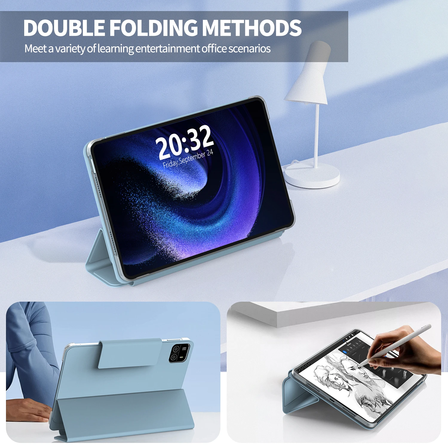 GOOJODOQ do Xiaomi pad 6/6Pro magnetyczne etui 720 ° obrotowe Xiaomi tablet 6 etui ochronne Mipad 2024 11 cali