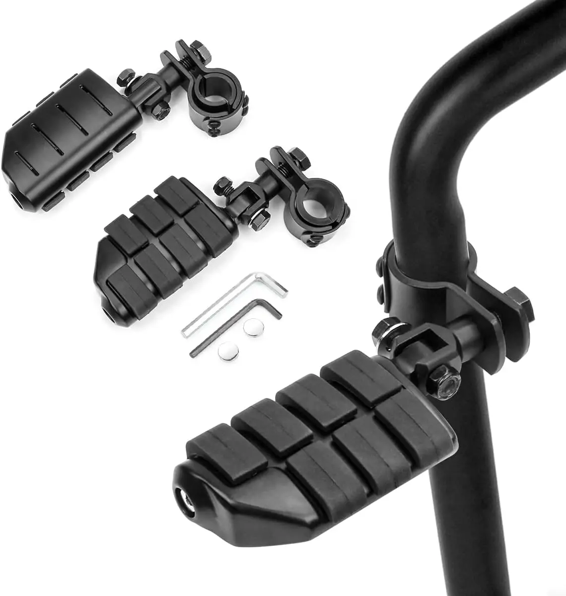 

Motorcycle Foot Pegs Foot Rest Highway Footpegs Compatible with Road King Street Glide Honda Kawasaki Suzuki Yamaha 25mm