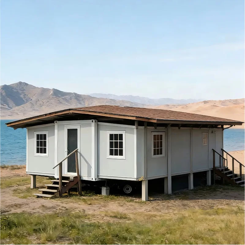 Rustic 40ft Expandable Home With Wood Finish For Farm And Countryside Residential Use Tiny Home 3 4 5 Bedroom