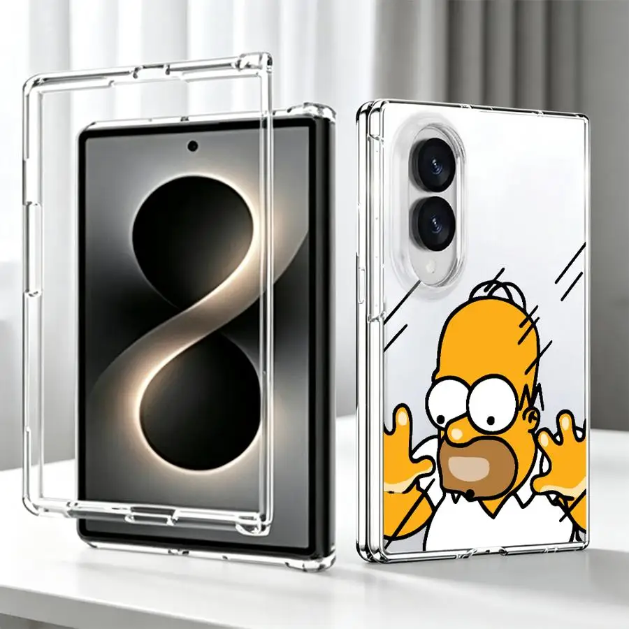 Case for Samsung Galaxy Z Fold 8 ZFold 8 PC Hard Luxury ZFold8 Phone Cover Cute The S-Simpson
