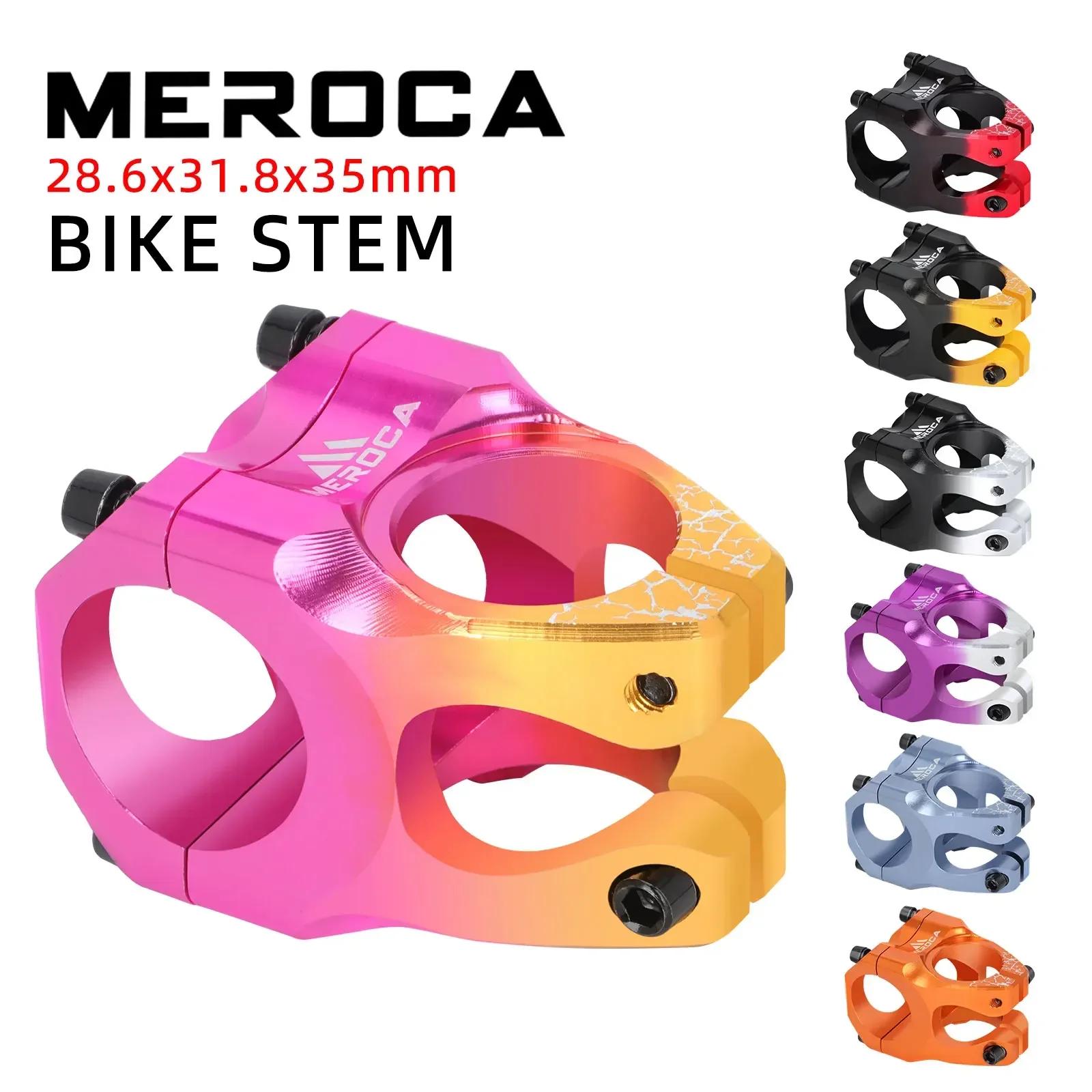 MEROCA High-Strength Bicycle Stem 35mm Length Aluminum Alloy CNC Cutting Mountain Bike Stem for 31.8 Caliber bicycle Handlebar