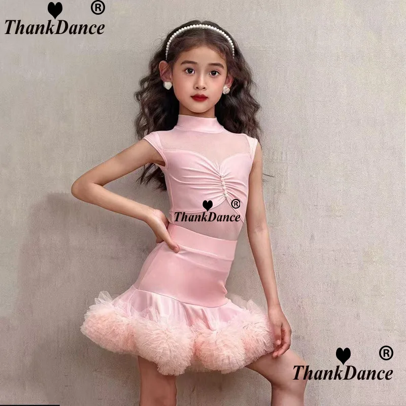 Crianças trajes de dança latina meninas dança latina prática treinamento terno vestidos de dança de salão competições roupas crianças