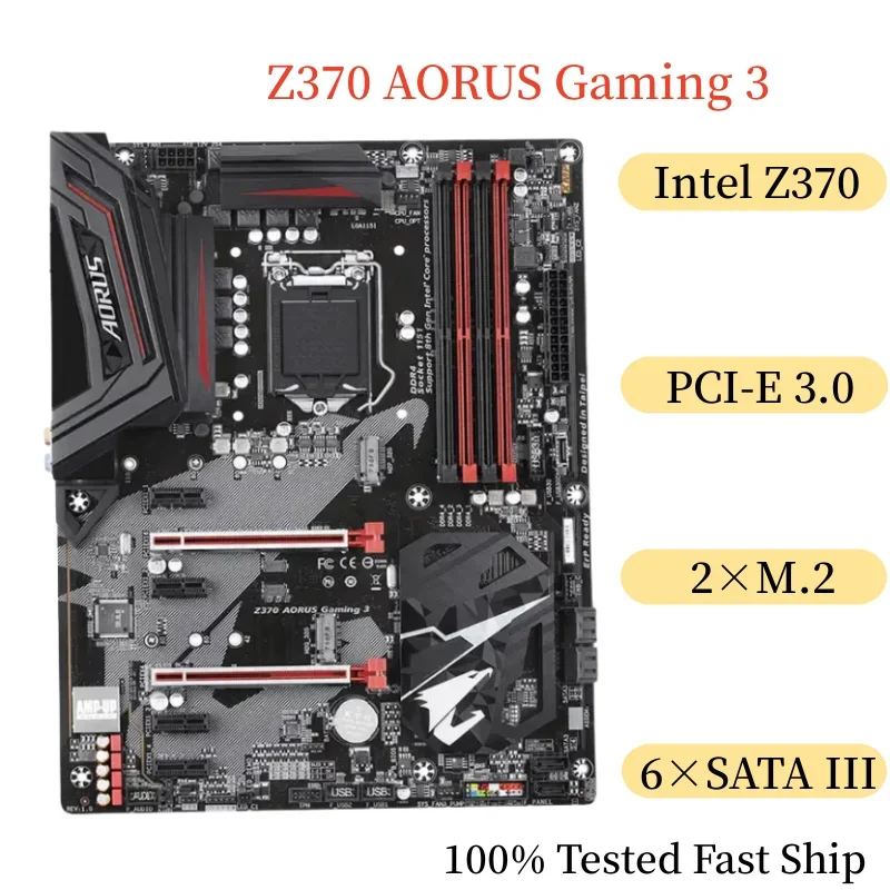 For Gigabyte Z370 AORUS Gaming 3 Motherboard 64GB LGA1151 DDR4 ATX Mainboard 100% Tested Fast Ship