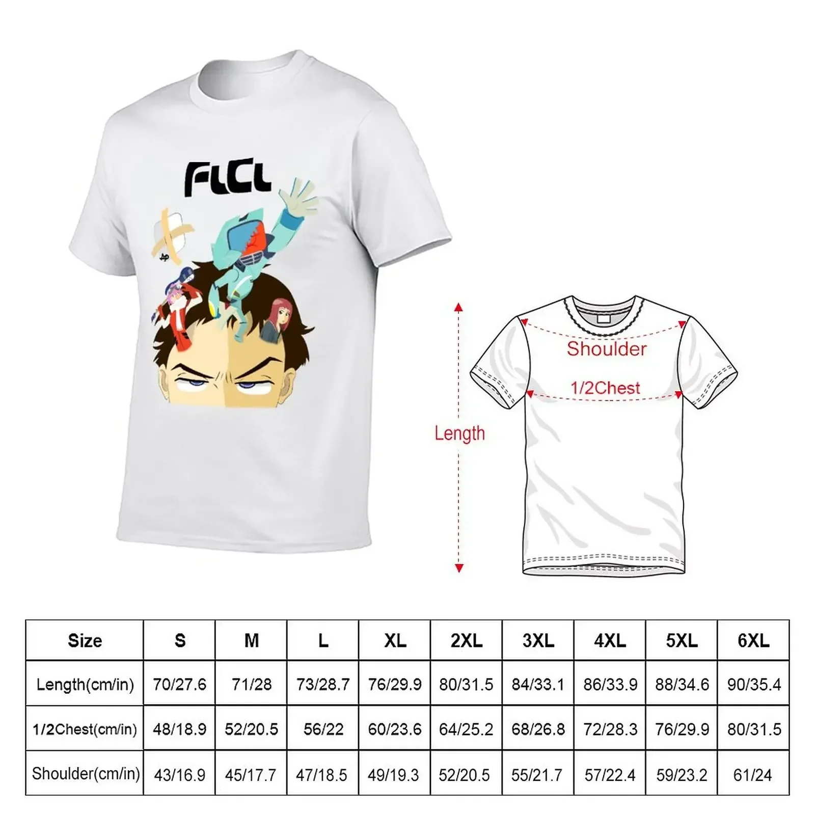 FLCL - Overflowing T-Shirt quick-drying cute clothes graphic t shirt vintage for a boy mens cotton t shirts