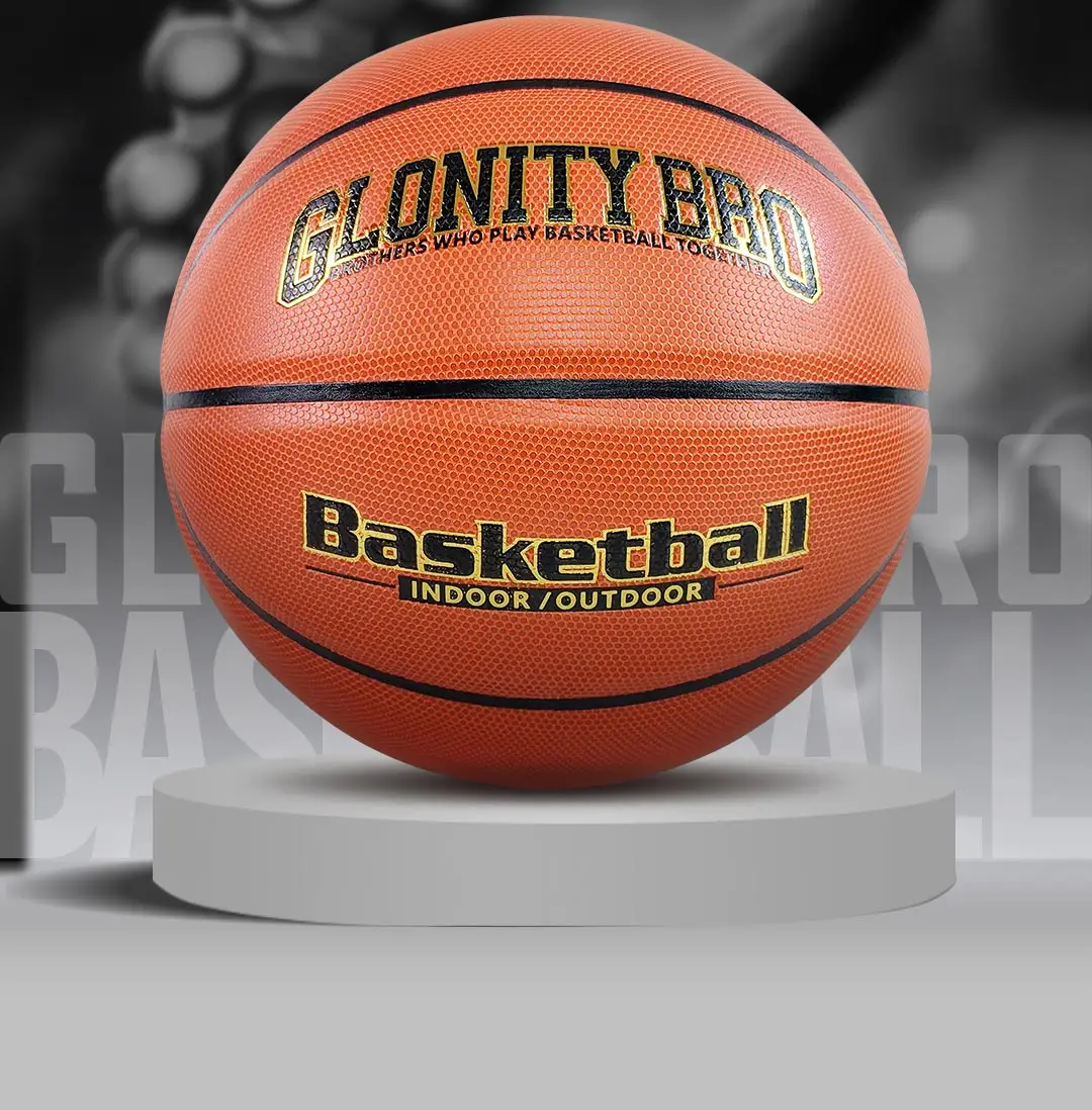 Maßgeschneiderte Basketbälle, Größe 7, Leder, verschleißfest, Spieltraining, Standardball, hochwertige Teambälle für Herren und Damen, Braun – Detail 3