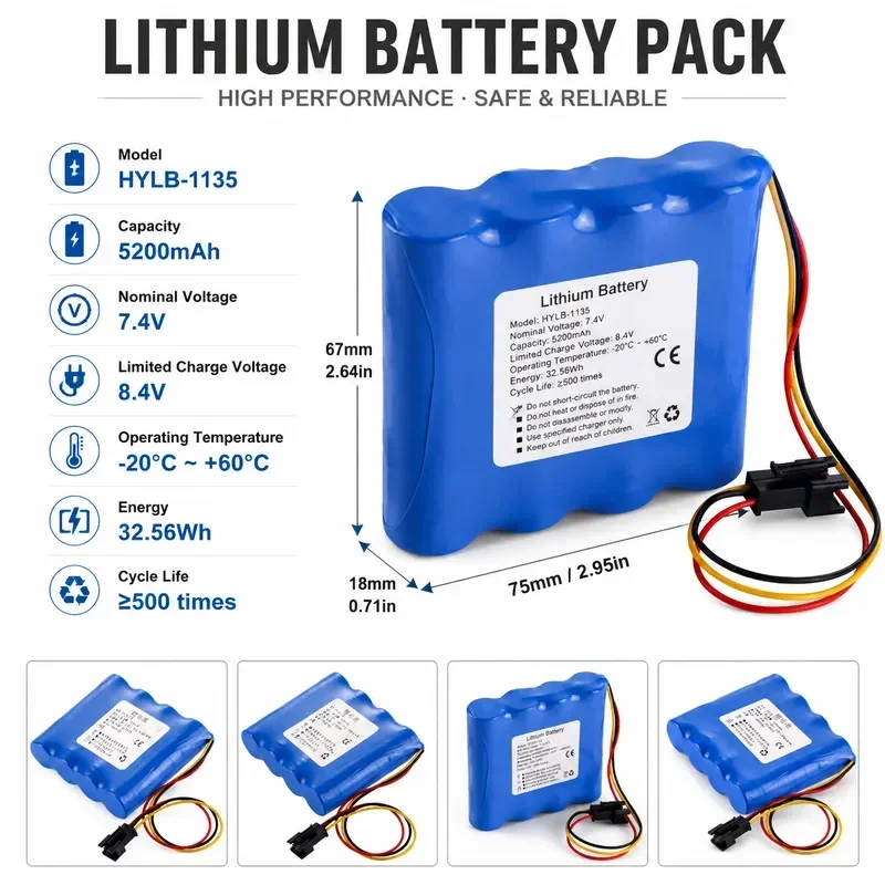 [New] [HYLB-1135] for Weigao WGS-1008 Medical Device Rechargeable Lithium