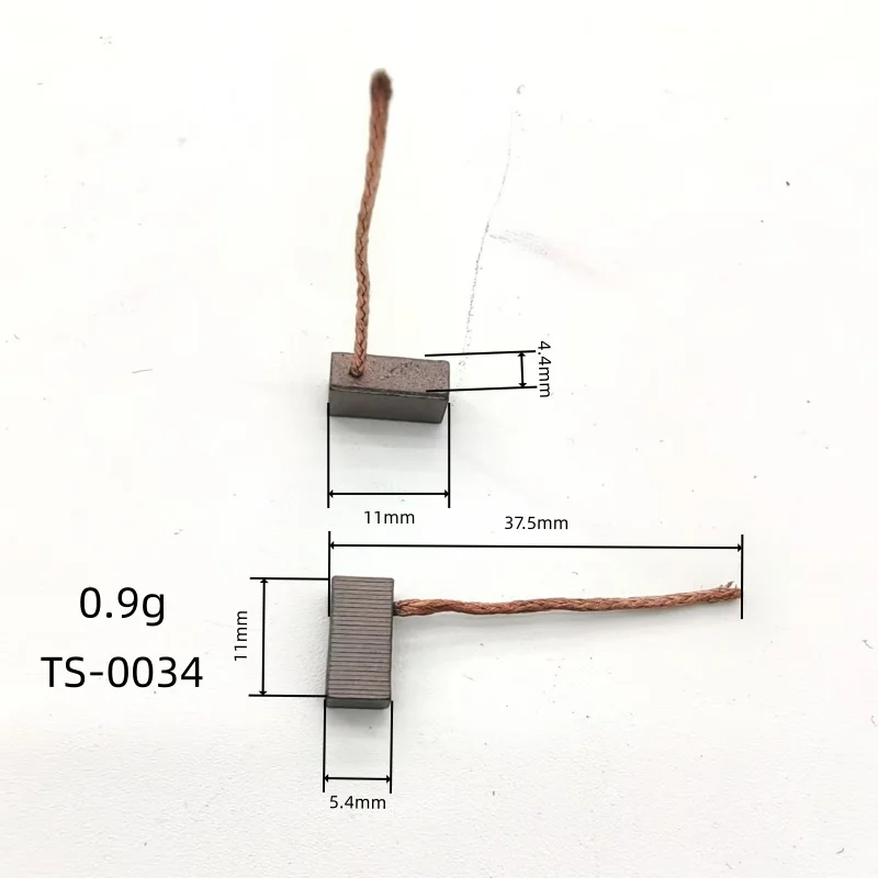 4 Pieces 4.4*5.4*11 Ts-0034 Carbon Brushes for Car Fan Motors, Suitable for Great Wall, Byd, Hyundai, Genesis, Suzuki. Same Size, All Are Compatible
