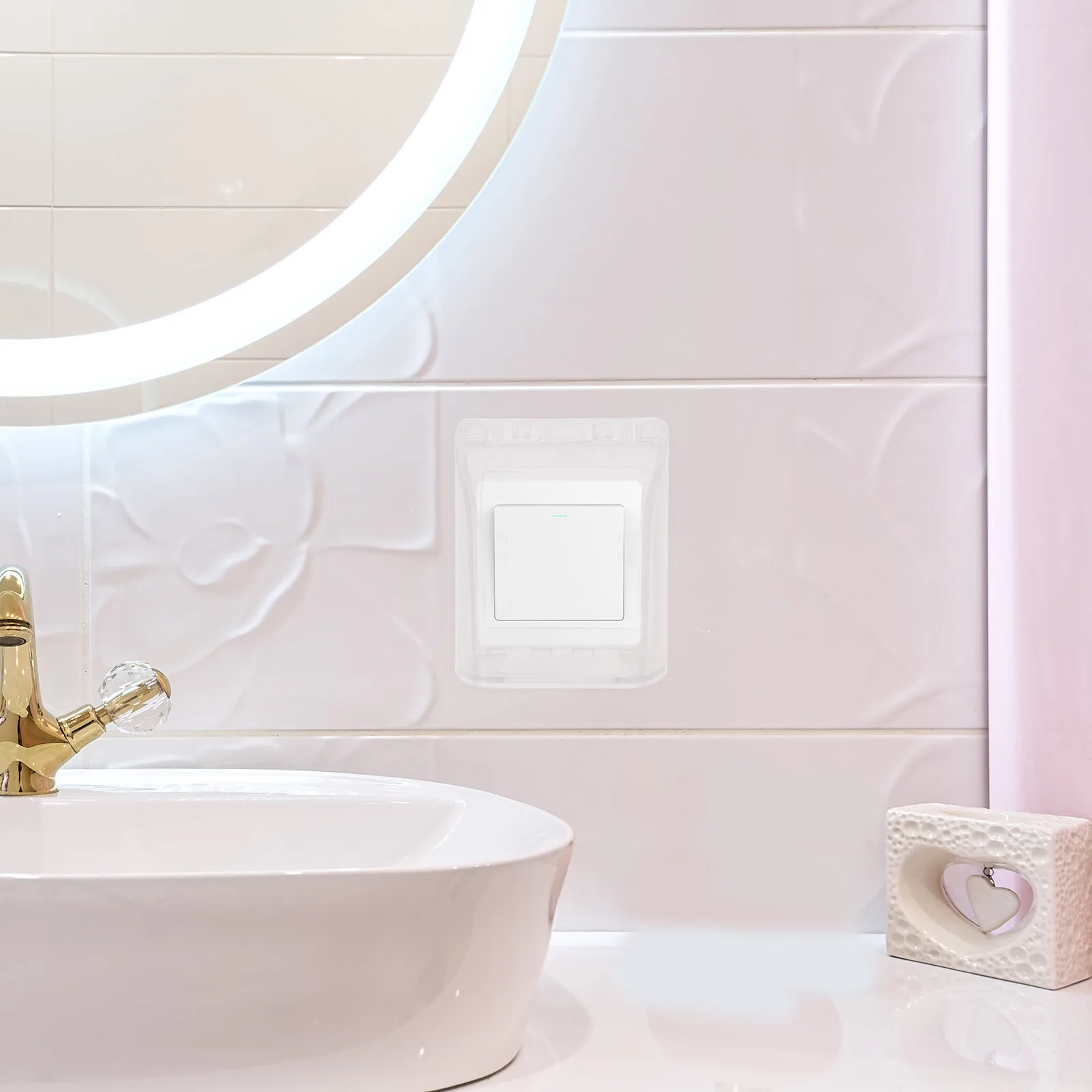 

Splash Proof Socket Box Weatherproof Outlet Protector High Transparency Elegant Design Easy Installation Versatile Usage