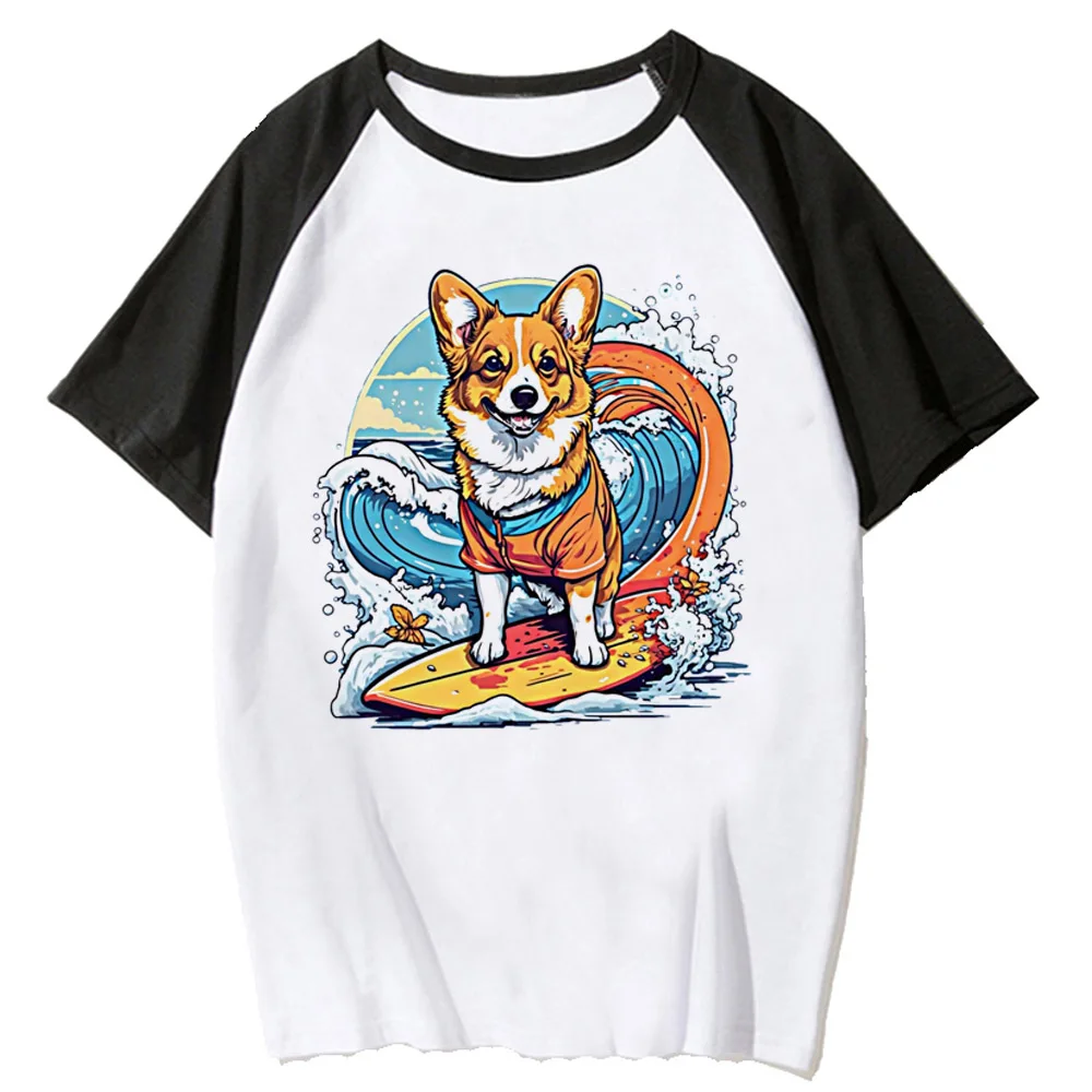 Corgi Tee women Japanese Y2K designer tshirt girl 2000s designer comic clothes