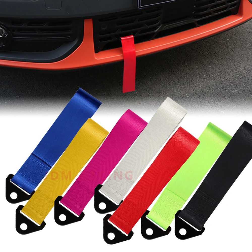 High Quality Car Color Pendant Tow Strap Belt Tow Rope Ribbon Auto Accessories Trailer Ropes Bumper Towing Strap Trailer Belt