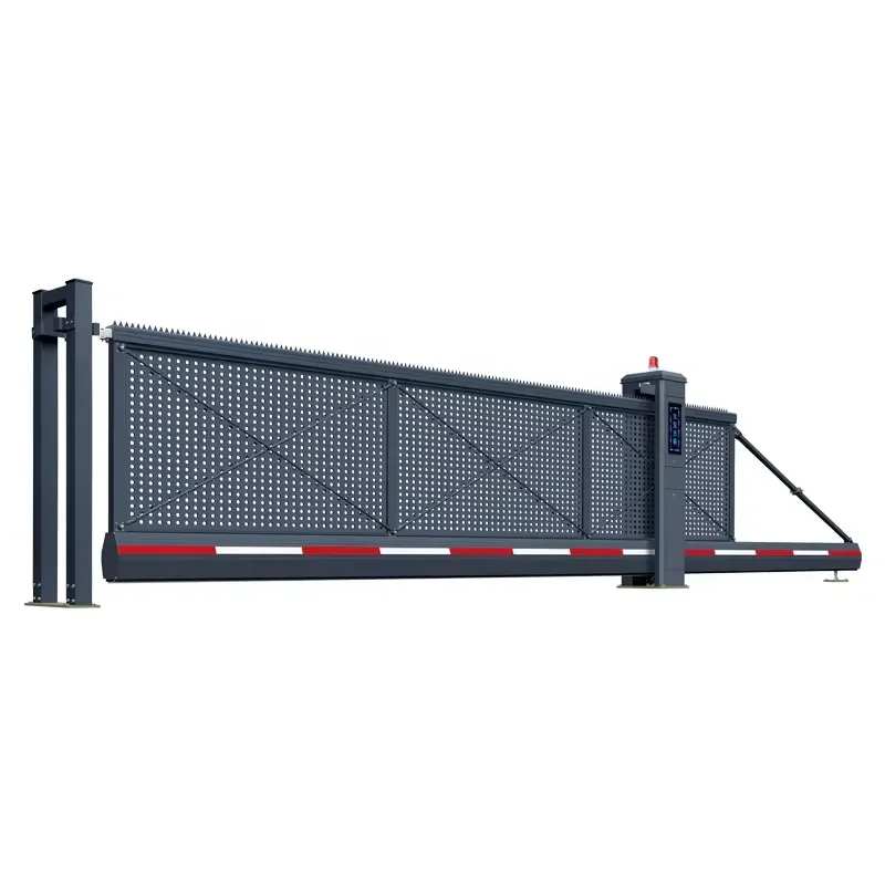 Outdoor Electric Heavy Sliding Cantilever Gate Security Telescopic Folding Gate Automatic Fence Driveway Gate