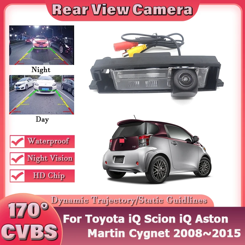 CCD HD Fisheye Rear View Camera For Toyota iQ Scion iQ Aston Martin Cygnet 2008~2015 Car Reverse Parking Monitor Accessories