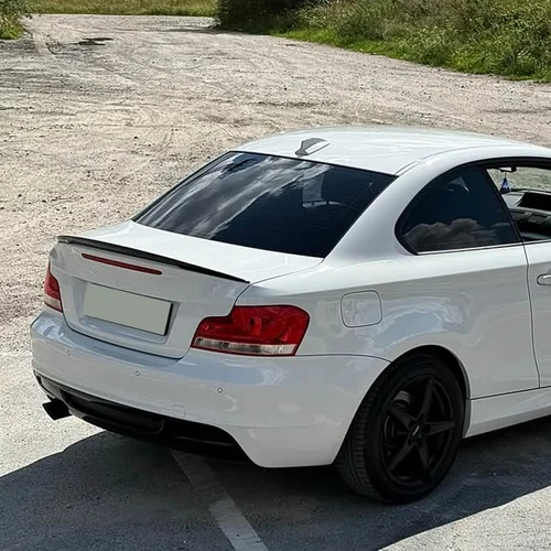 Imagen 2 del producto Para BMW accesorios Serie 1 E82 Coupe 2007-2013 alerón trasero del maletero del coche ala labio brillo negro plástico suave