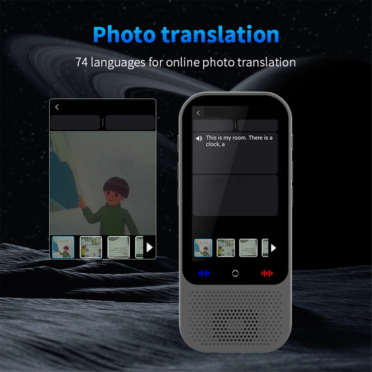 AD41-S80 Pro AI อุปกรณ์แปล Real Time Smart Voice Photo Translator 138 ภาษา 18 ออฟไลน์แบบพกพา