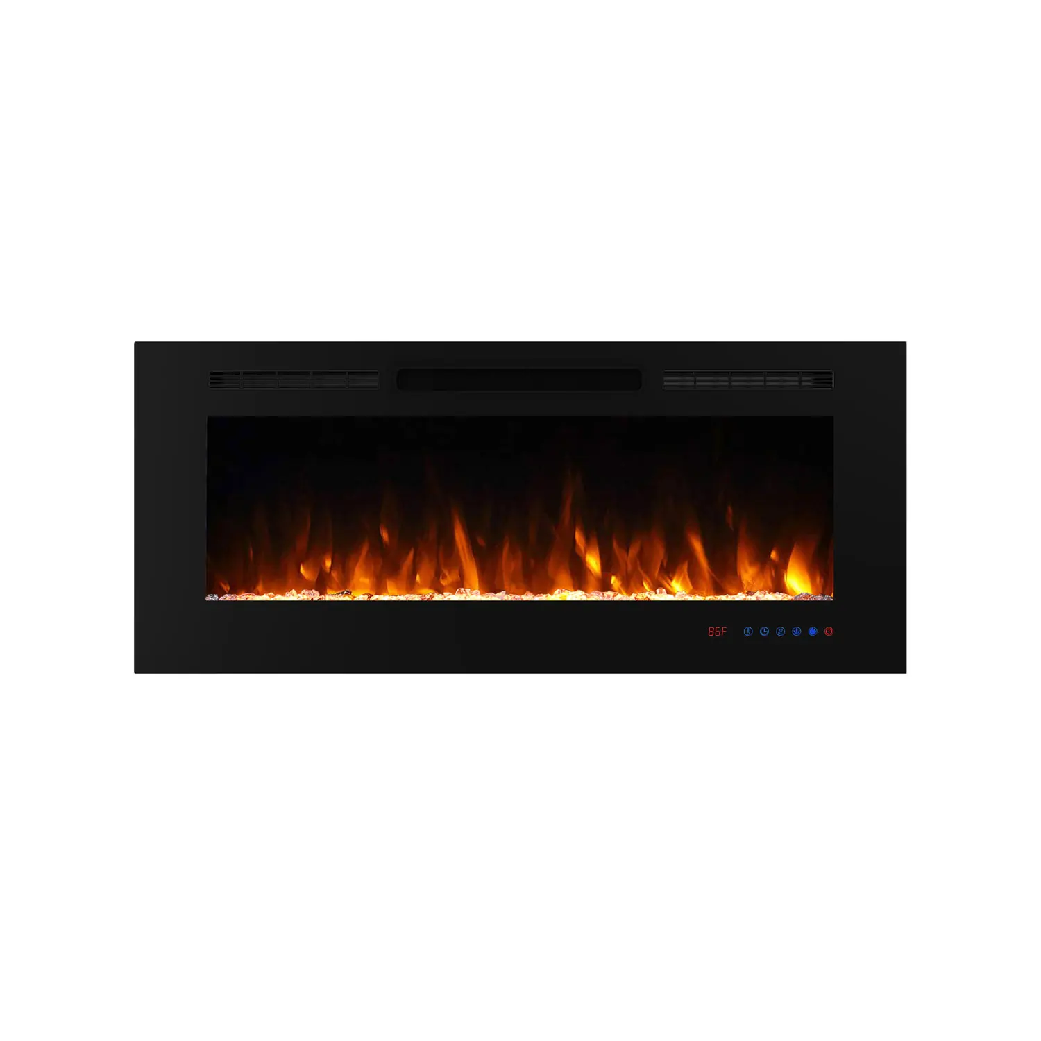 

Dreamflame High Quality Indoor 50 Inch Recessed Electric Fireplace Heater 1500W Remote Control Real Led Flame And Crystal Logest