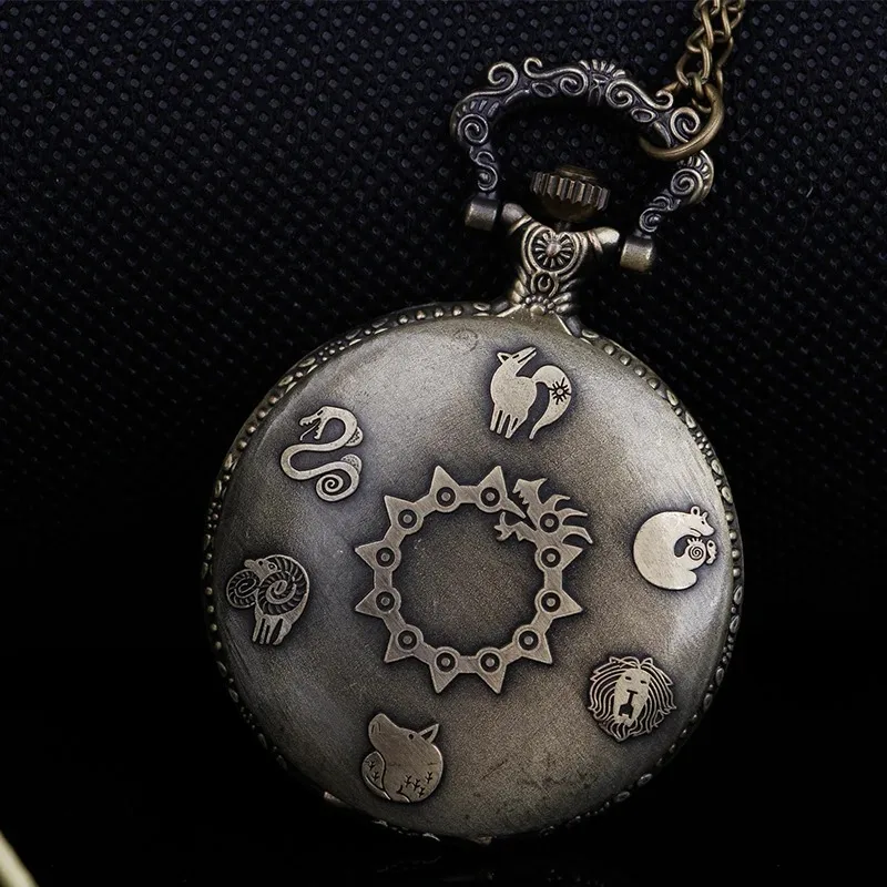 クリエイティブかわいいスタイル動物の記号とギアクォーツ懐中時計男性女性ペンダントネックレス衣類アクセサリーレロジオ Masculino