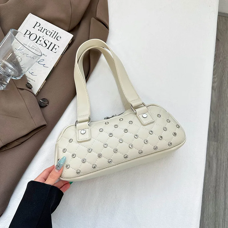Borsa da donna di alta qualità 2025 nuova popolare borsa a tracolla rombica Joker pendolare borsa Boston a tracolla