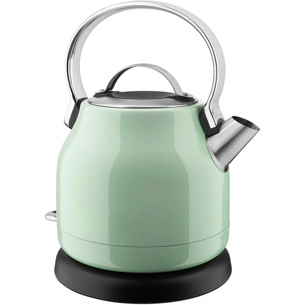 

Electric Kettle 1.25 Litre, Removable Base. Single Wall Construction, Smooth & Aluminum Handle with Stainless Steel Body, Kettle