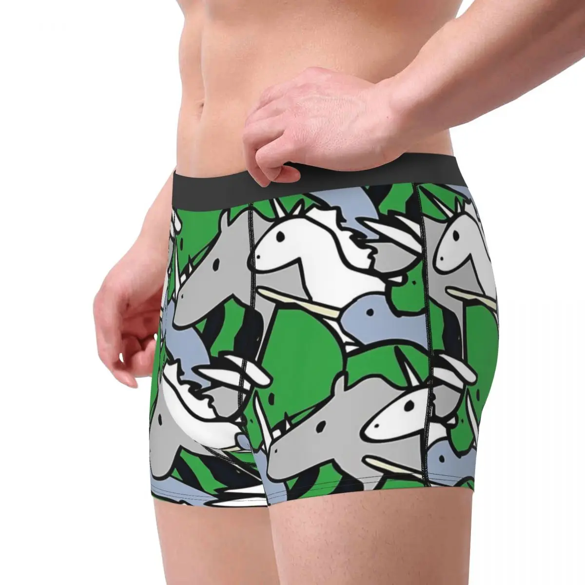 Horned Warrior Friends Pattern  Underpants Breathbale Panties Male Underwear Print Shorts Boxer Briefs