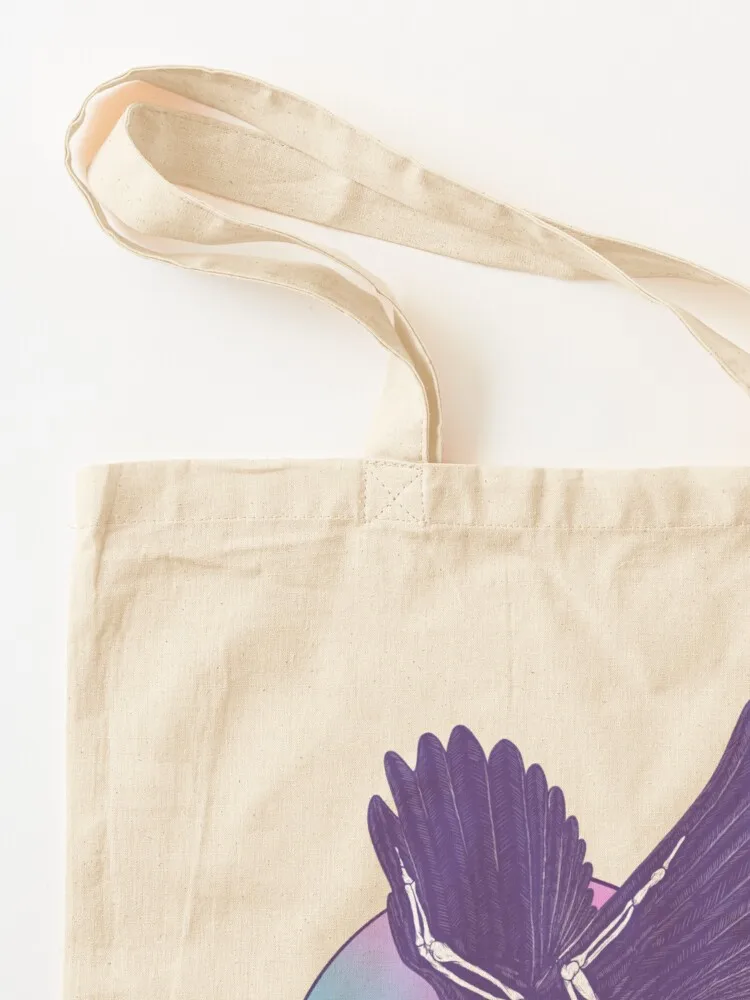 حقيبة يد على شكل هيكل عظمي وقمر من الغراب، حقيبة تسوق نسائية، حقيبة قابلة للطي وقابلة لإعادة الاستخدام للمتسوقين في الجامعة #3