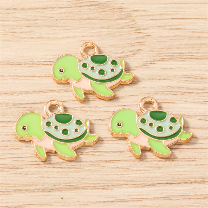 10 Stück Mix süße Meereslebewesen Charms Emaille Oktopus Hummer Krabbe Charms Anhänger für Schmuckherstellung Halsketten Ohrringe DIY Geschenke – Detail 9