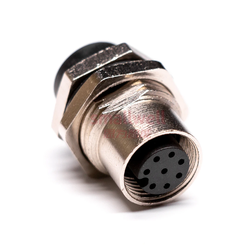 M12 8-core A buckle hole panel installation socket board after installation unshielded plug board opening size M16