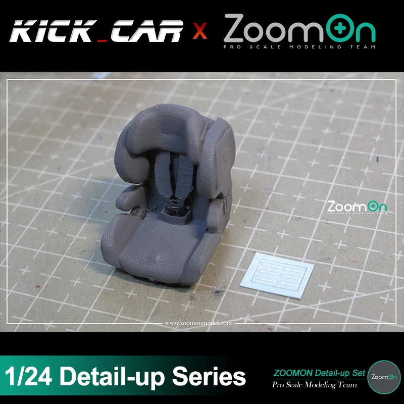 ZoomOn Z102 Recaro Tian Child Car Seat Detail-up Modified Parts For Assembled Model Hobbyist Gift for Professional Adults