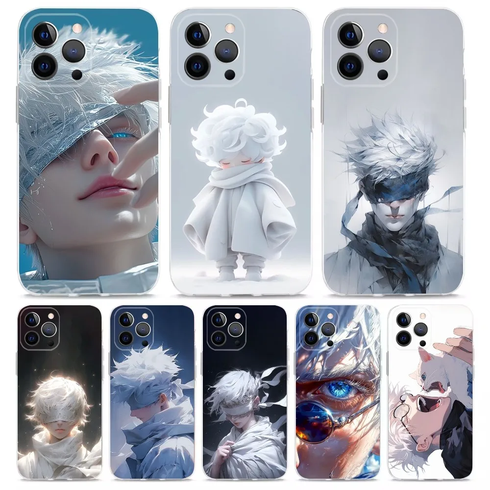 

Anime J-Jujutsu K-Kaisen G-Gojo Phone Case For iPhone 16,15,14,13,12,11 Plus,Pro,Max,XR,XS,X,7,8 Plus,SE,Mini Transparent Shell