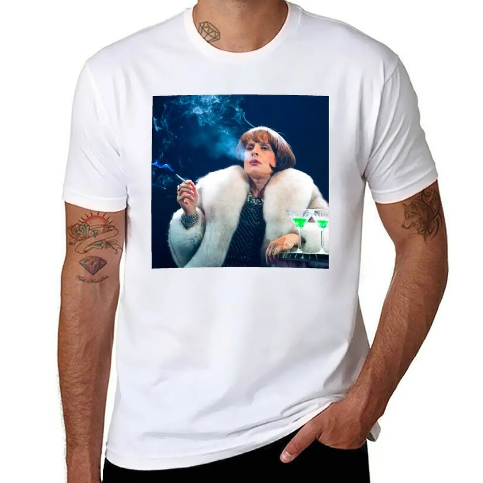 Patti LuPone [Mixed Media] T-Shirt Casual Simple Design Short Sleeve Shirt