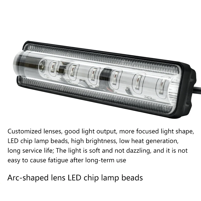 ضوء تحذير LED للرافعة الشوكية باللونين الأحمر والأزرق فائق التركيز 12-80 فولت ضوء حد منطقة التشغيل 6 حبات ضوء إشارة السلامة #1