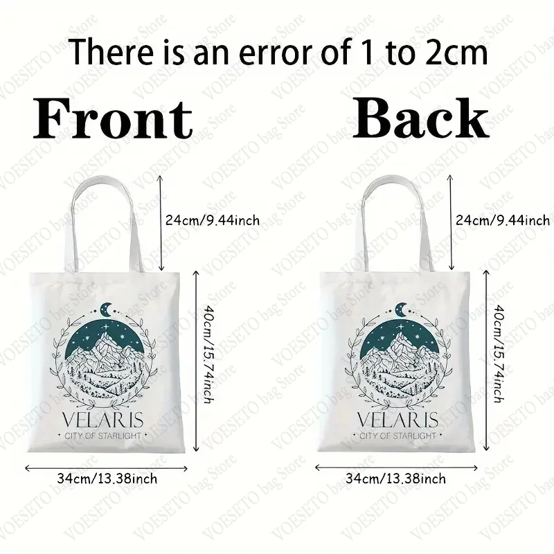 Velaris City of Starlight Pattern Tote Bag Court of Dreams Tote Shoping Bags A Court of Thorns and Roses Merch Book Bag