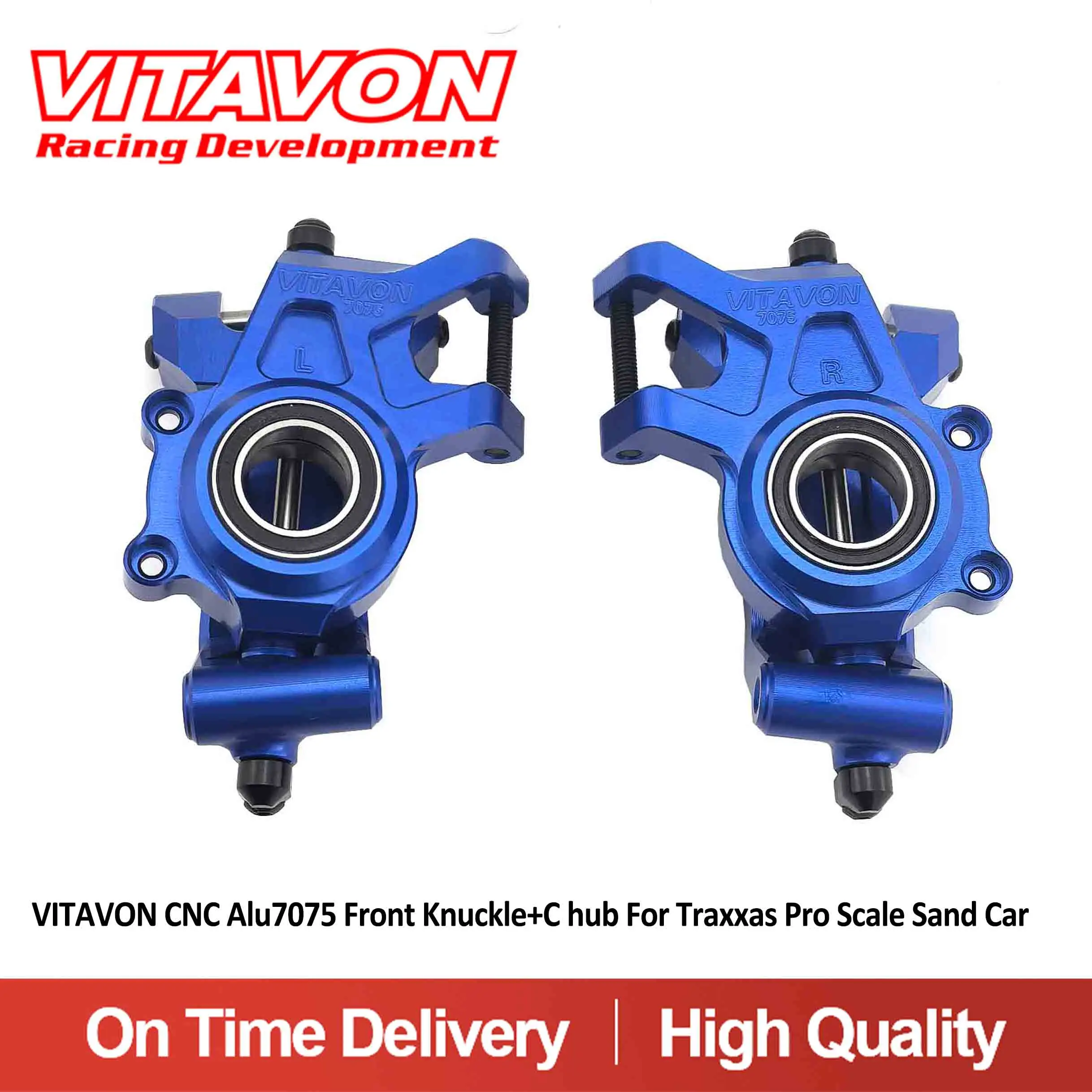 VITAVON CNC Alu7075 สนับมือด้านหน้า + C hub สําหรับ Traxxas Pro Scale ทรายรถ 1/6