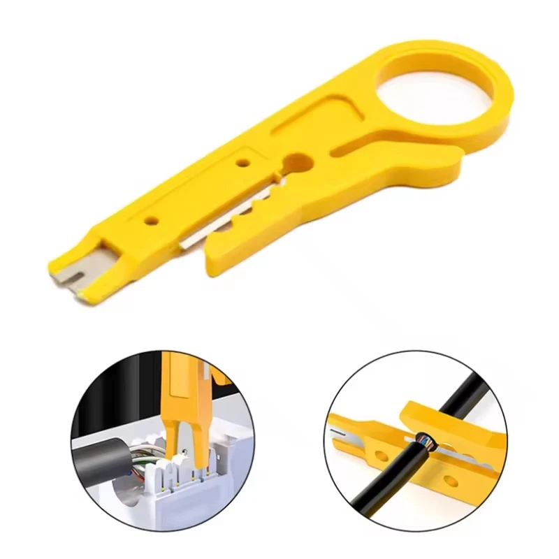 1pc Mini Portable Wire Stripper Cutter Impact Punch Down Tool Blade for Network Wire Cable Line Tool Wire Stripper Knife