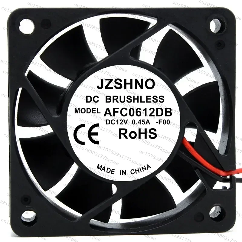 1PCS for AFC0612DB 12V 0.45A 6015 6cm 2 Wire Double Ball Bearing High Air Volume Cooling Fan