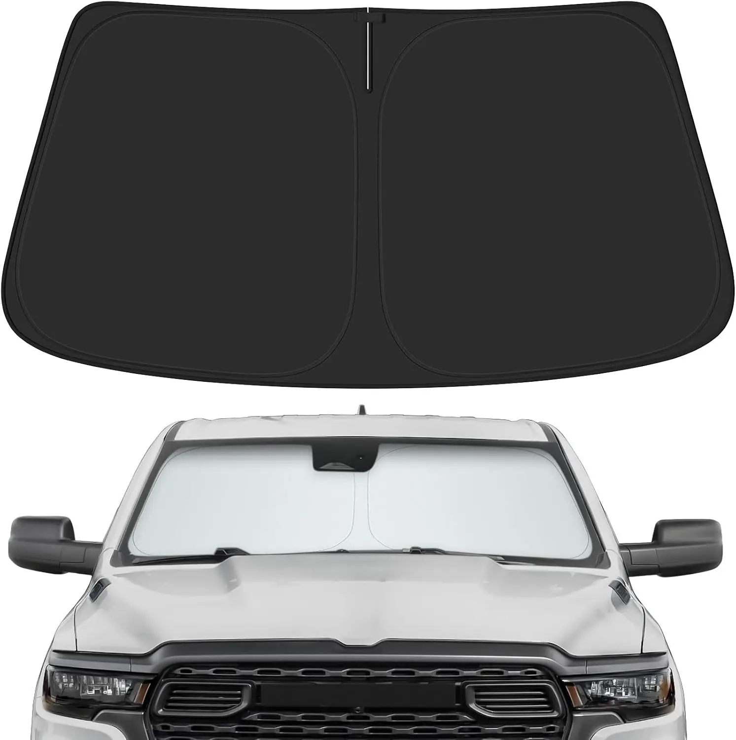 

Солнцезащитный козырек на лобовое стекло автомобиля для Dodge 2019-2025 RAM 1500, аксессуары (OEM Design), светоотражающий складной теплоизоляционный солнцезащитный козырек для
