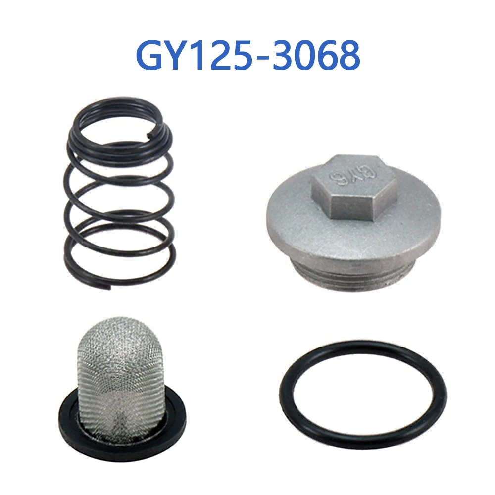 GY125-3068 GY6 125cc 150cc tutup Filter minyak Set untuk GY6 125cc 150cc skuter Cina Moped 152QMI 157QMJ mesin