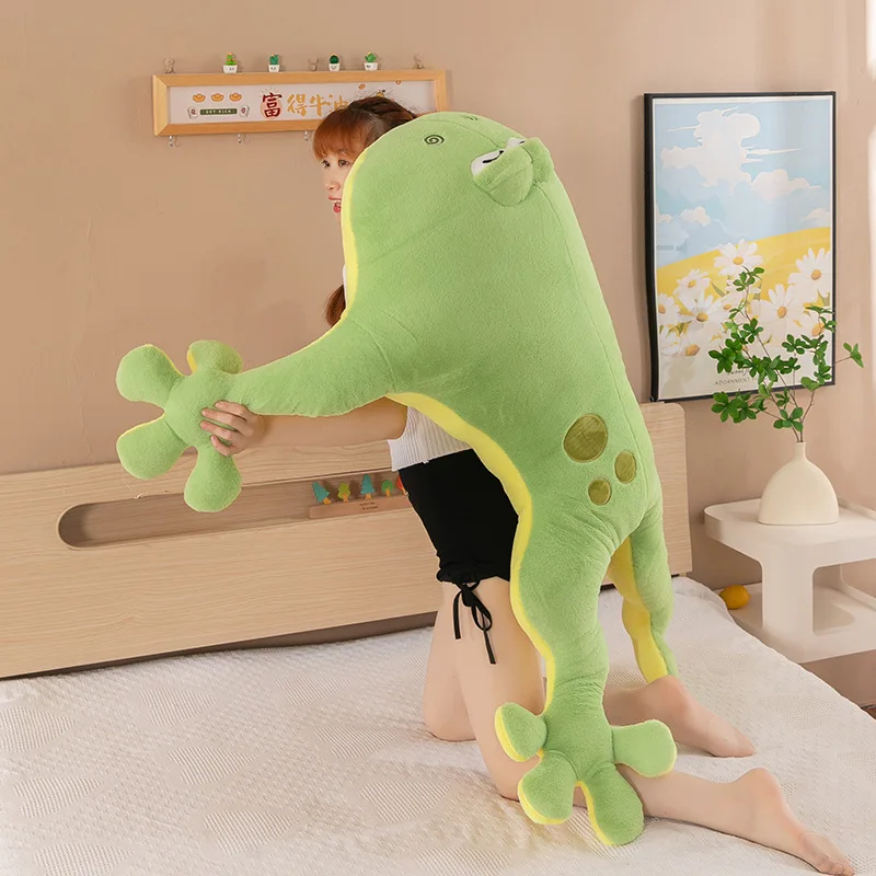 Animal en peluche grenouille Kawaii, oreiller assis de grande taille, jouet pour enfants, cadeau d'anniversaire et de noël, poupée en peluche pour câlin et prix
