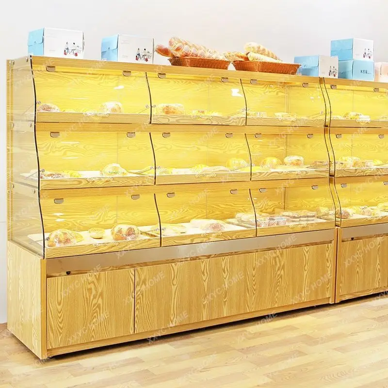 XX L Cake Display Cabinet Medium Bread Display Cabinet Glass Commercial Display Cabinet