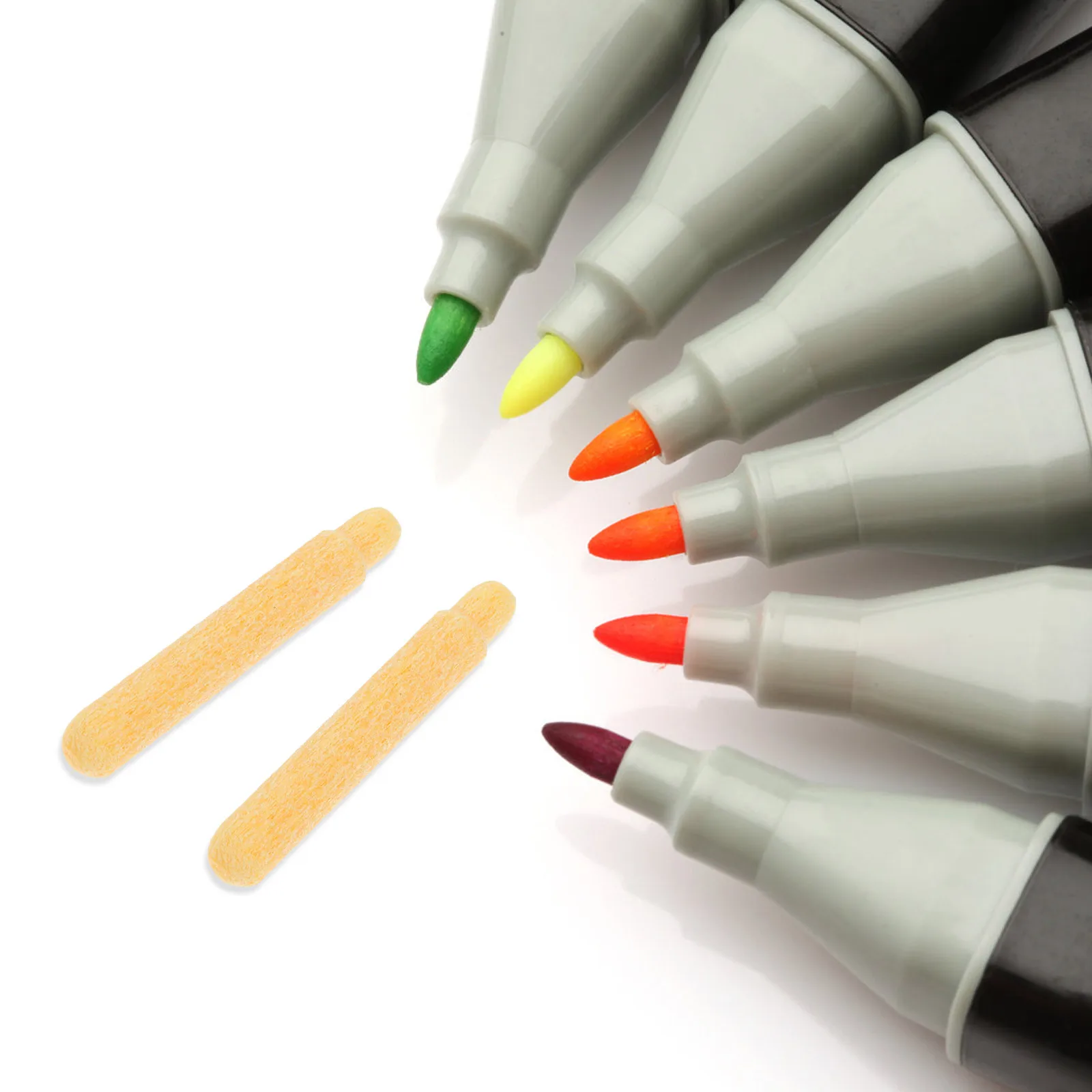 

20 Pcs Marker Pen Replacement Tip Nibs Tips Round Head Acylic Yellow Paint Markers