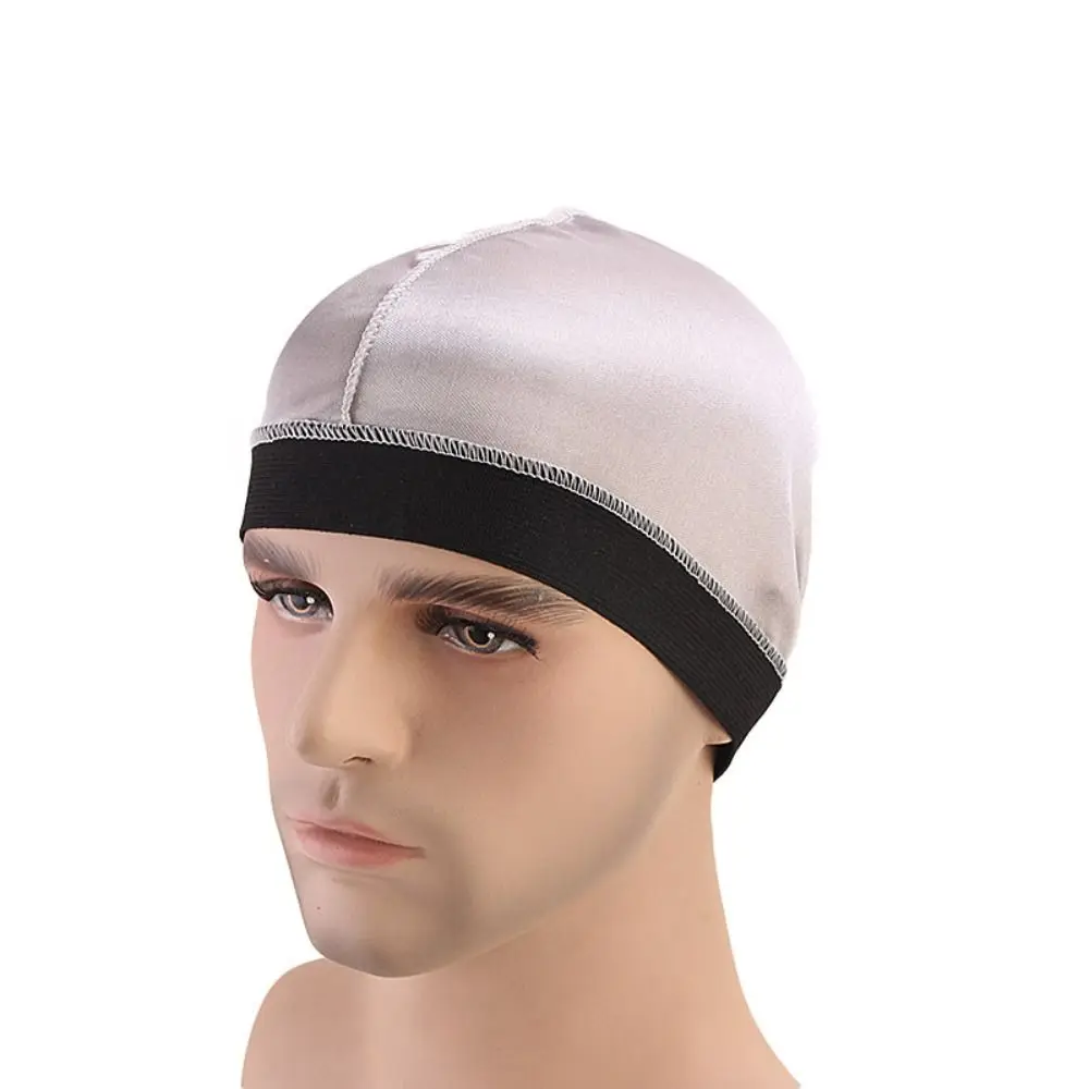 

1PC Men Multicolo Durag Hats Wave Caps Head Wrap Solid Color Elastic Breathable Beanie Headwrap Bonnet Durag Cap For Male