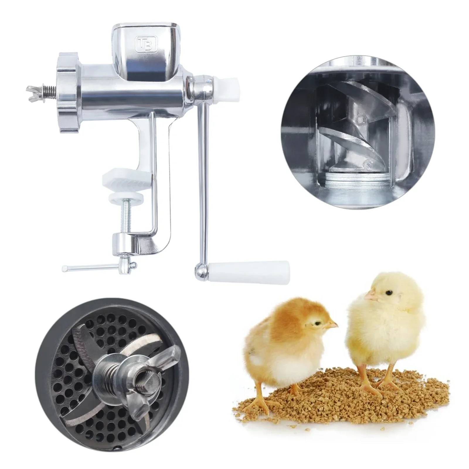 

Stainless Steel Pet Food Granulator, Manual Animal Feed Pellet Machine, Fishing Bait, Dog Cat Bird Fish, Portable Pellet Mill