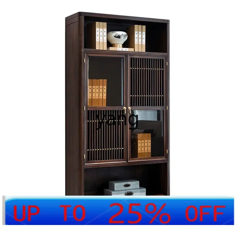 

Новый китайский книжный шкаф-тумба из массива эбенового дерева для больших квартир, шкаф-перегородка для прихожей