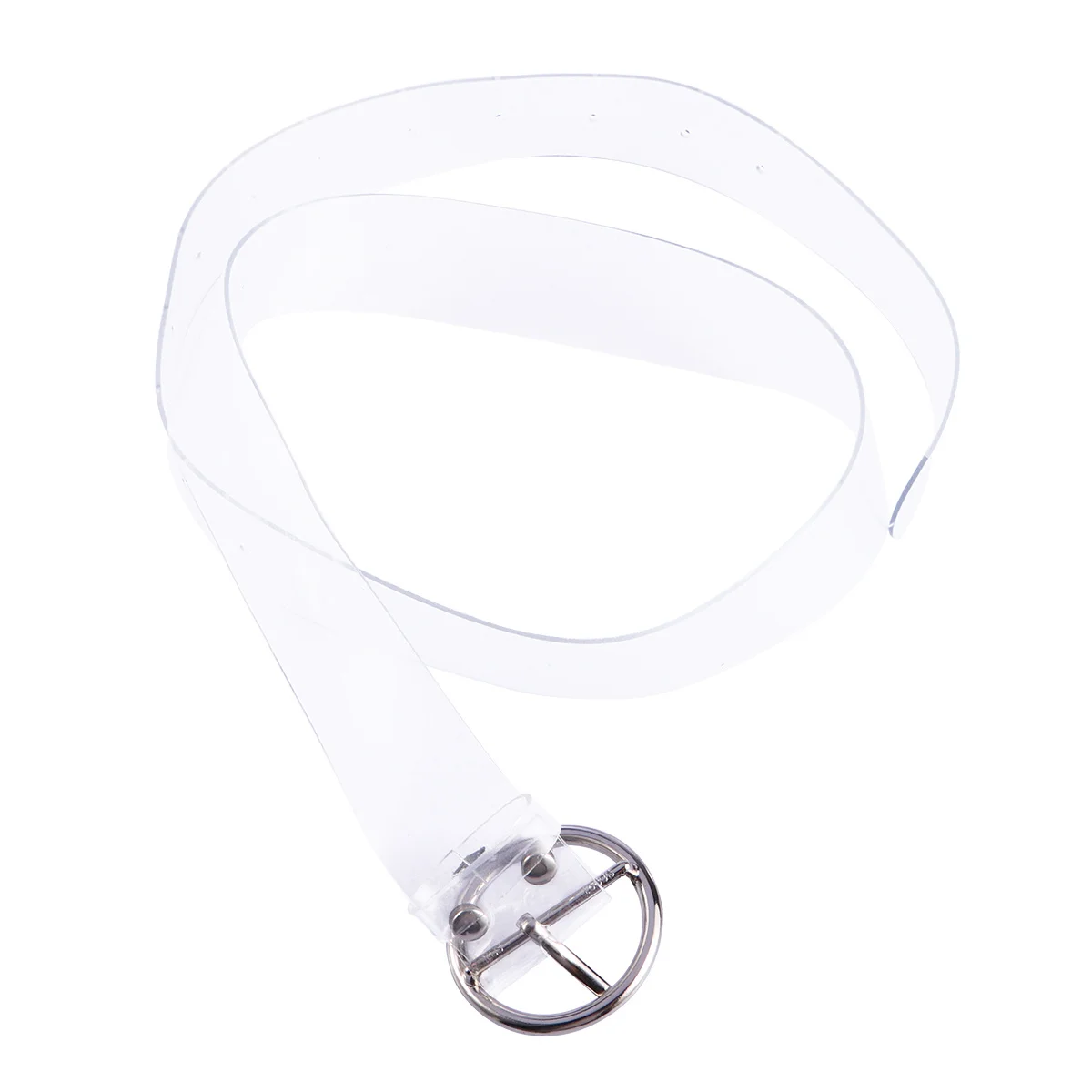 여성용 라운드 모양 버클 벨트 경량 수분 흡수 편안한 캐주얼 청바지 용 투명 벨트 밀리터리 바지