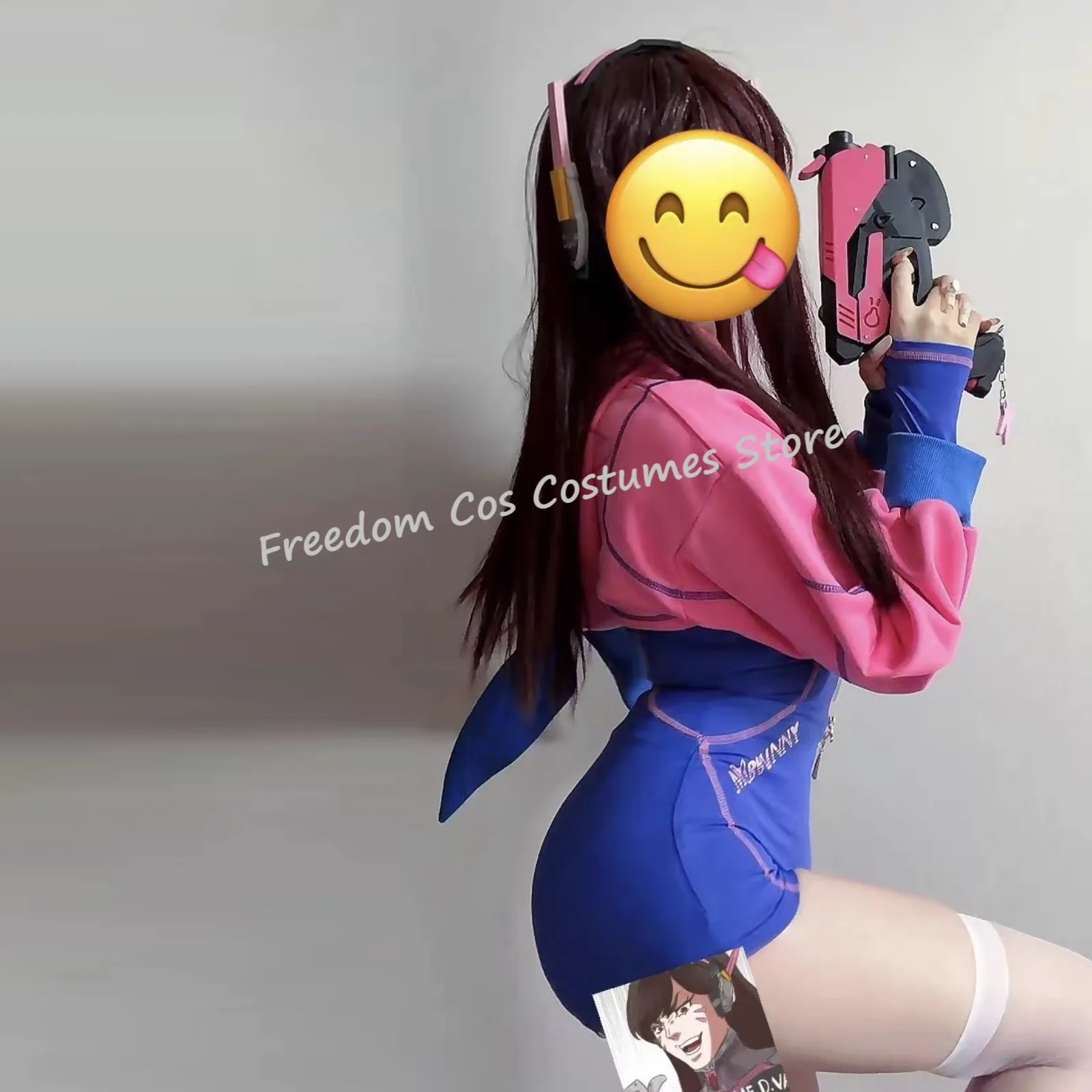 Game Dva Bunny Girl Cosplay Costume Headphone Gun Women Rabbit Cute Tights Bodysuit Suit Halloween Girl Sexy Kawaii Outfit