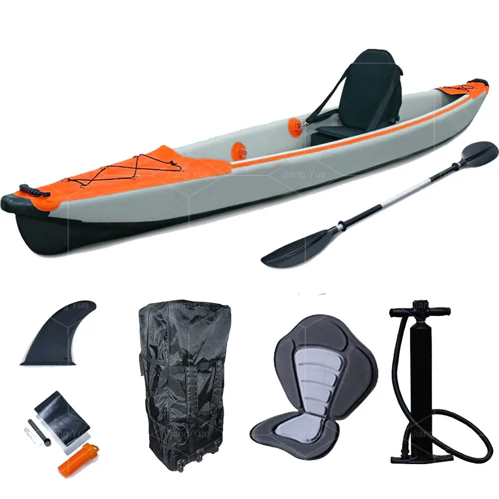 Fishing Kayak PVC Inflatable Boat Waterplay Crafts Inflatable Touring Kayak With Aluminum Boat Seatpromote sales