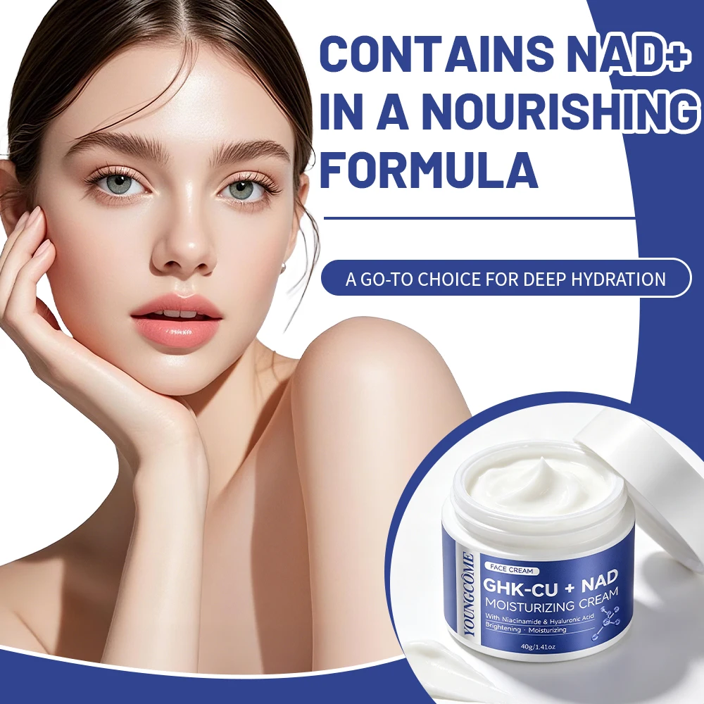 Face Cream Niacinamide & Hyaluronic Acid Moisturizer - GHK-CU NAD Infused Daily Hydrating Lotion Long-Lasting Moisture