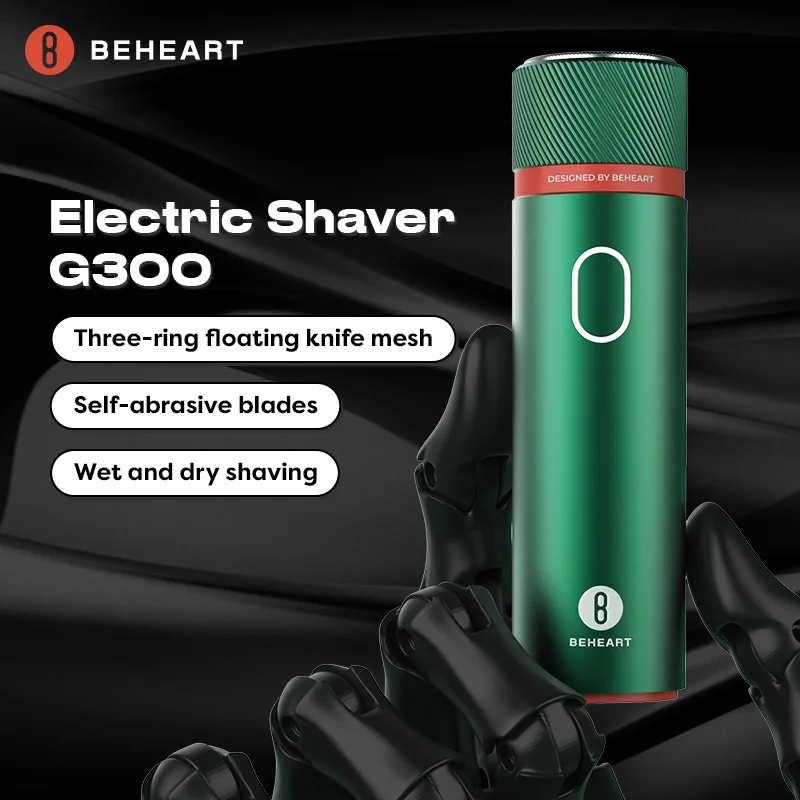 

BEHEART G300: портативная Бритва для путешествий и бизнеса, водонепроницаемая, перезаряжаемая электрическая мини-бритва-идеальный подарок для мужчин,